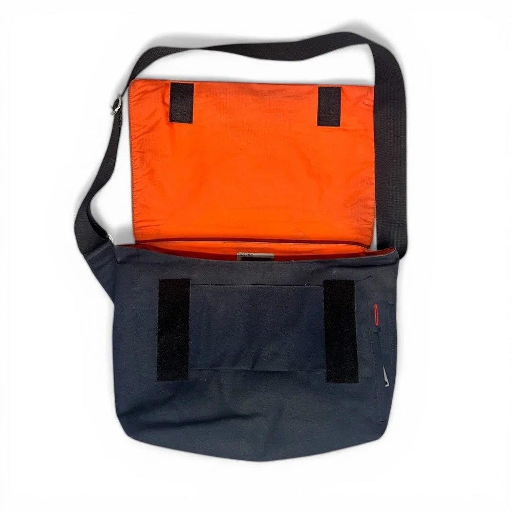 Jack Spade Greene St‎ Messenger Bag Navy Blue Canvas Laptop Commuter Bag